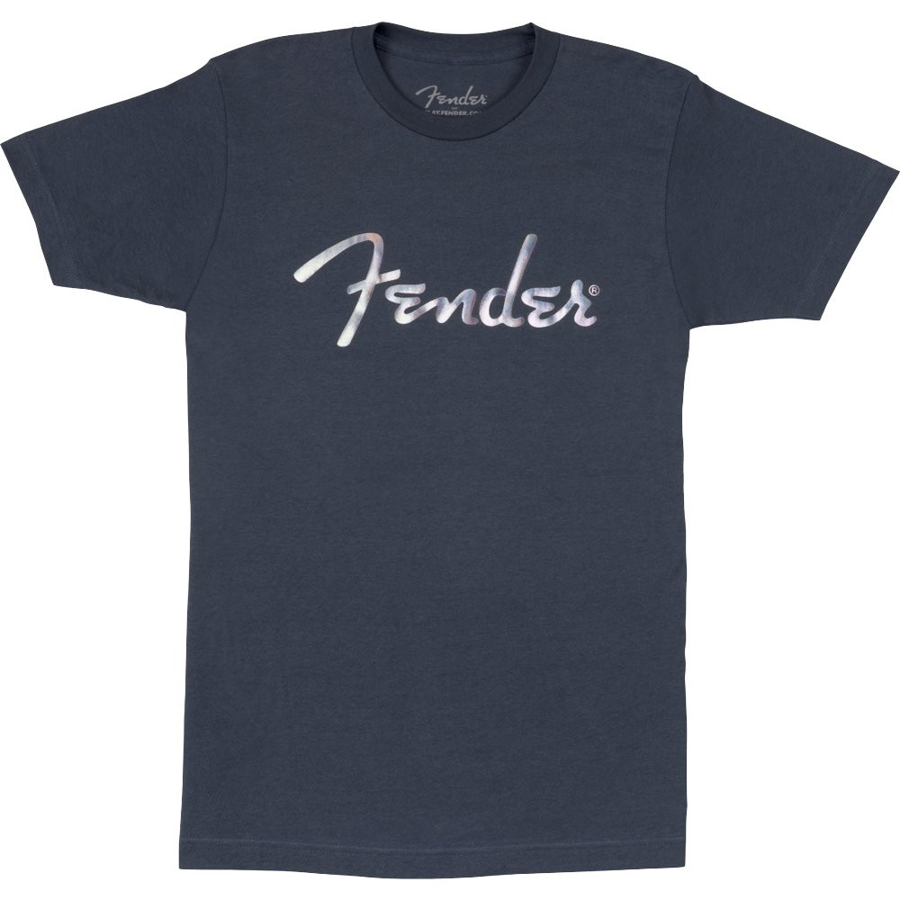 FENDER TEE INDIGO SMOKE SMALL - T-SHIRT GALAXY LOGO TEE BLAUW S