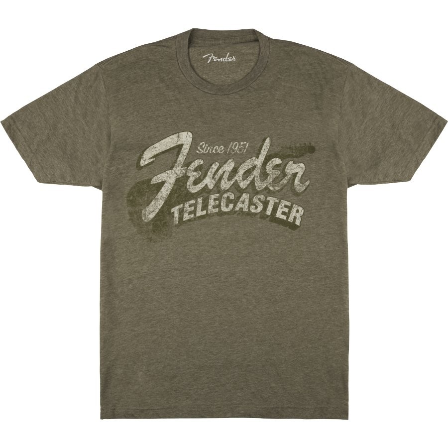 FENDER TEE 9101291497 MEDIUM - T-SHIRT SINCE 1951 TELECASTER MILITARY HEATHER GREEN