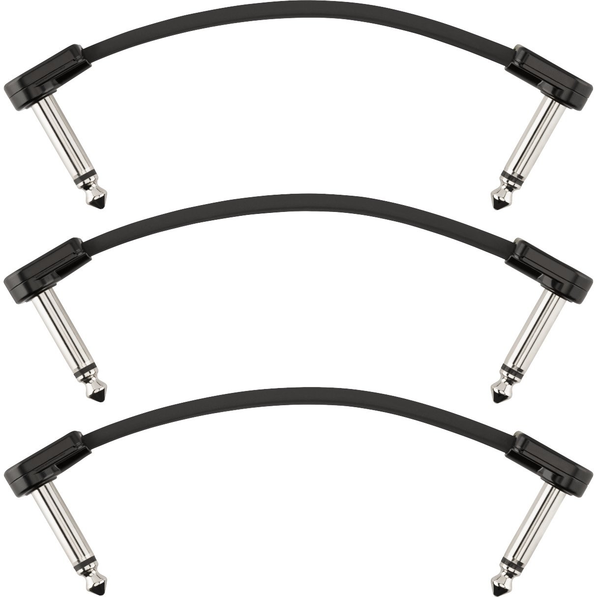 FENDER BLOCKCHAIN PATCH CABLES 4" 3-PACK - KABEL 2X JACK HAAKS PLAT 10CM