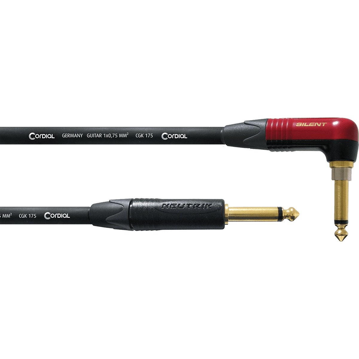 CORDIAL CSI6RP-SILENT - KABEL JACK 6.3 1X HAAKS 6 METER + SCHAKELAAR