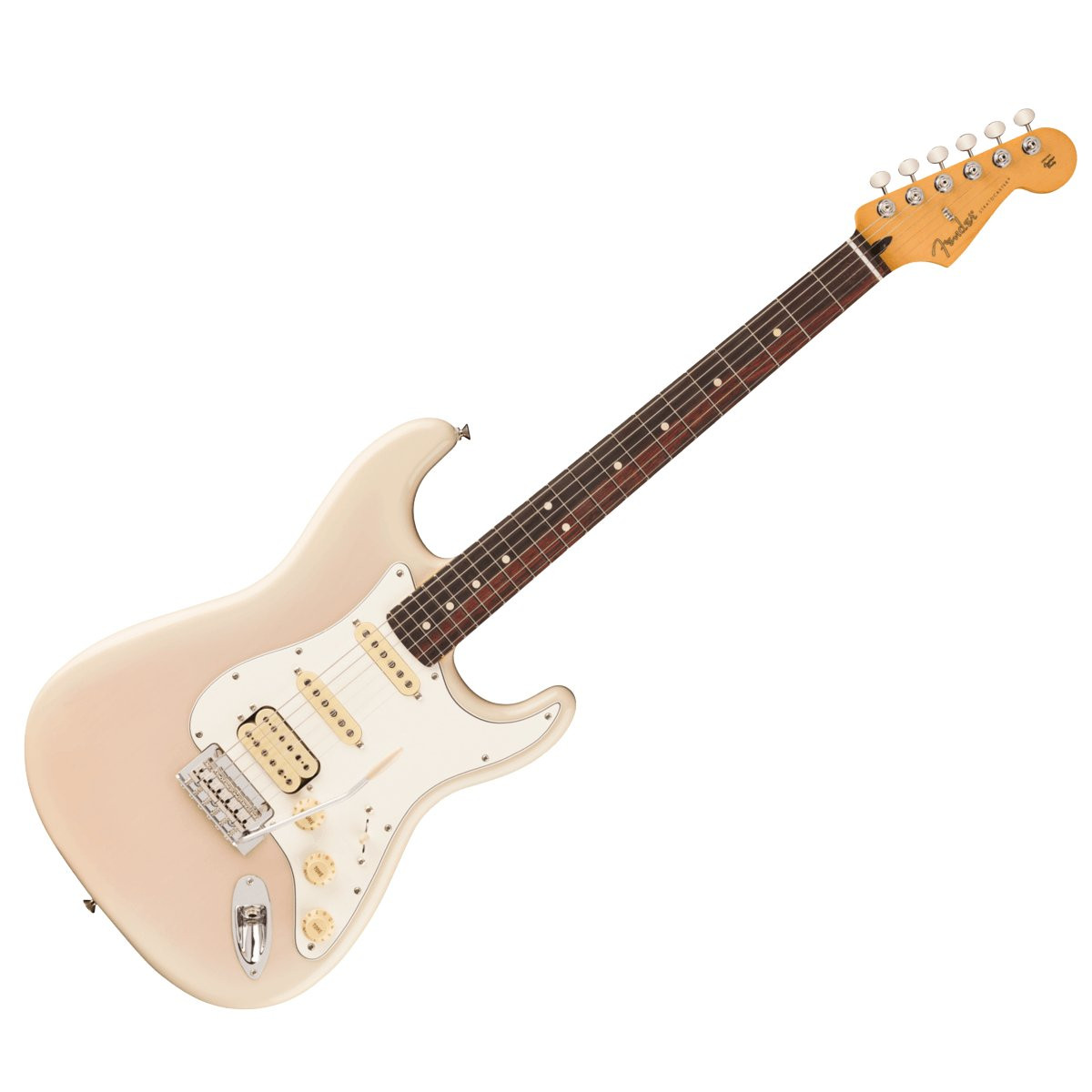 FENDER STRATOCASTER PLAYER II HSS RW WBL CHAMBERED ASH - GITAAR ELEKTRISCH WHITE BLONDE ROSEWOOD FINGERBOARD