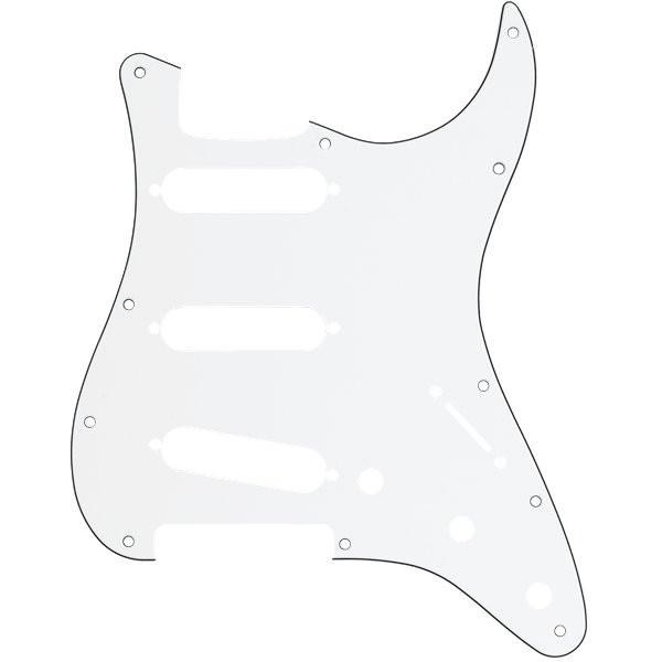 FENDER PICKGUARD STRATOCASTER SSS 11-HOLE 3PLY - SLAGPLAAT WIT 11 GATEN 3-LAAGS W/B/W