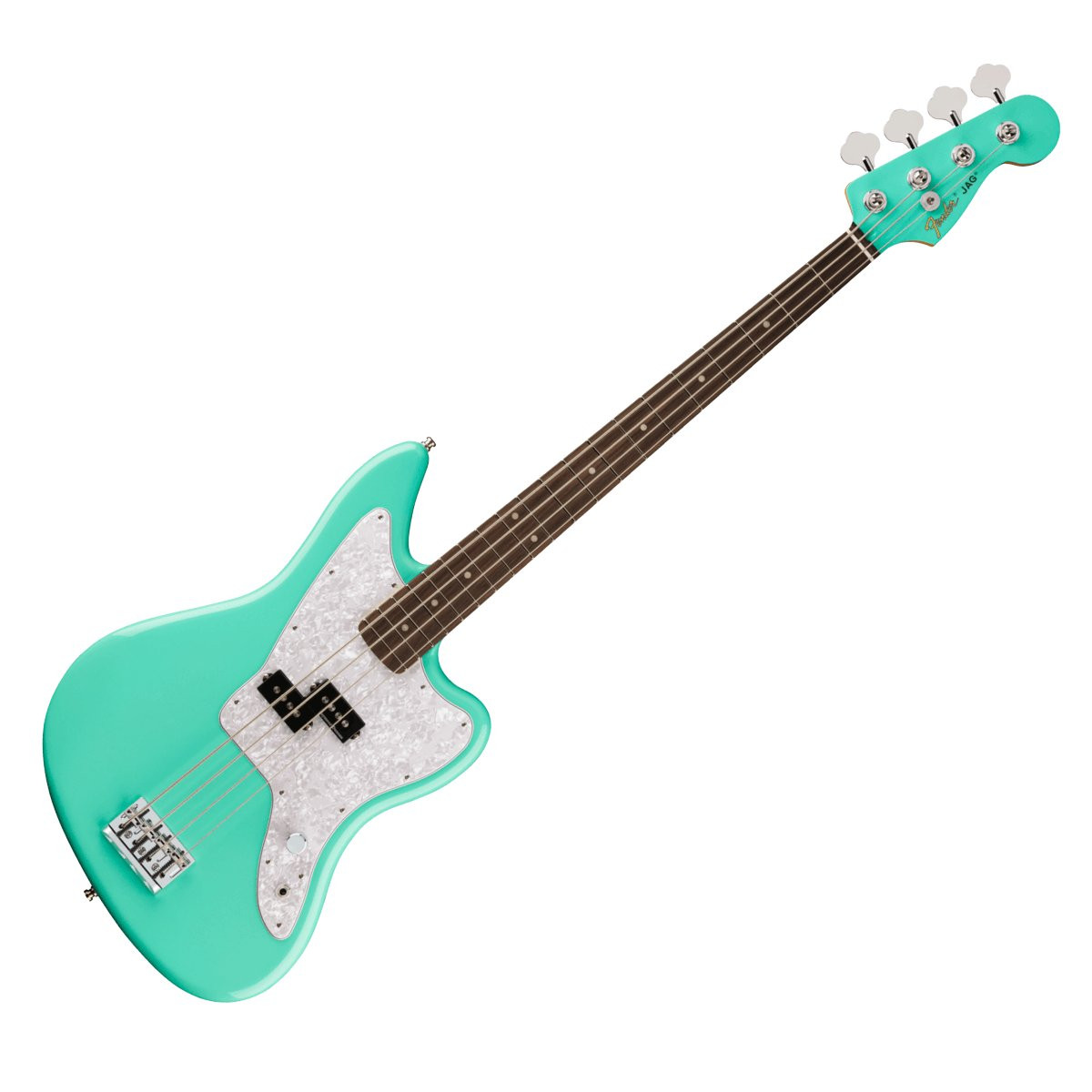 FENDER JAGUAR BASS LIMITED EDITION MARK HOPPUS RW SFMG - BASGITAAR SEA FOAM GREEN ROSEWOOD FINGERBOARD