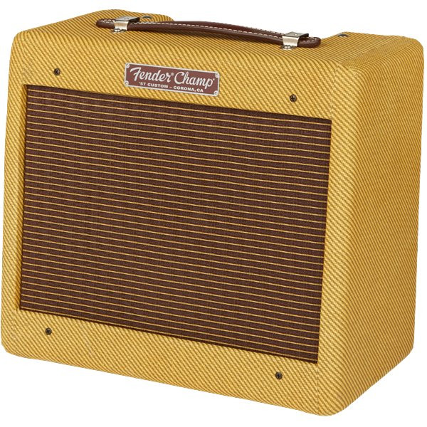 FENDER CHAMP '57 CUSTOM LACQUERED TWEED - GITAARVERSTERKER 5W HAND-WIRED 8" WEBER SPEAKER