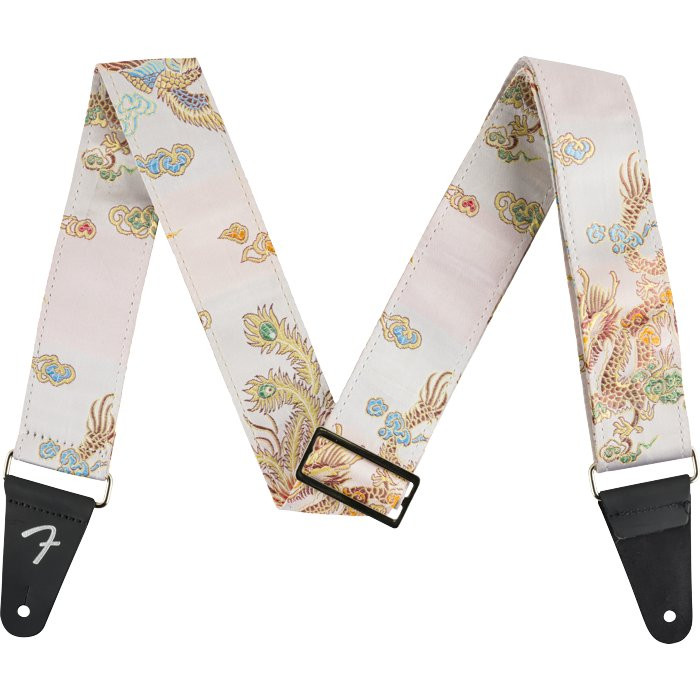FENDER SATIN DRAGON STRAP IVORY - GITAARRIEM 2" 50MM PLYESTER / NYLON
