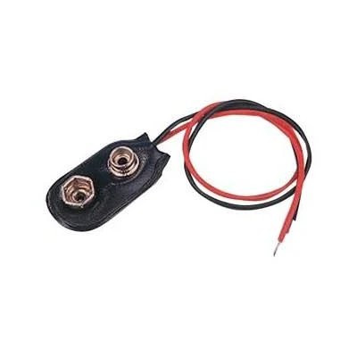 VELLEMAN SNAP9V - BATTERIJ CLIP 9V ZIJAANSLUITING 15CM DRAAD