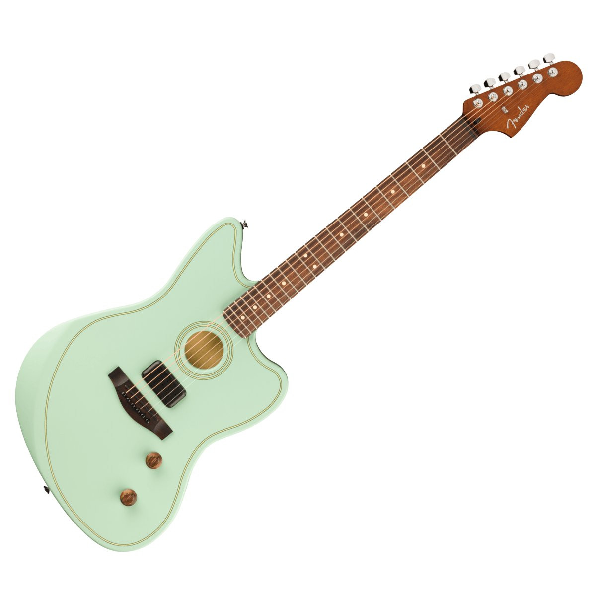FENDER JAZZMASTER ACOUSTASONIC STANDARD SFG LTD - GITAAR ELEKTRISCH / AKOESTISCH SURF GREEN