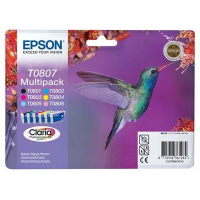EPSON T080740 BK/C/M/Y/LC/LM - INKTC. R265/360 RX560 PAKKET