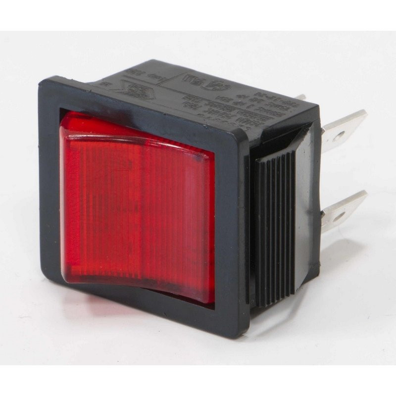 RED ROCKER POWER SWITCH MRS-4 - SCHAKELAAR 4-PINS + LAMP VOOR MARSHALL