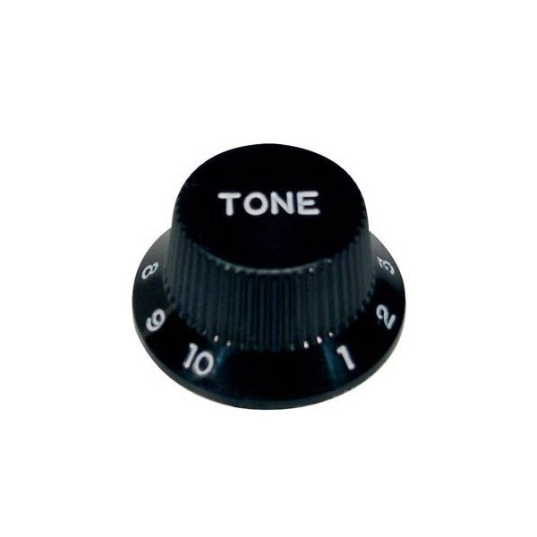 BOSTON KB-244-T BELL KNOB - KNOP TONE ZWART STRAT STYLE INCH TYPE