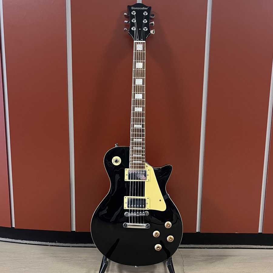 HARMONICS 501LP BLACK (GEBRUIKT) - GITAAR ELEKTRISCH LP MODEL ZWART