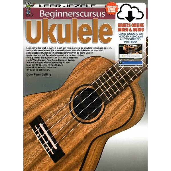 GELLING, PETER - BEGINNERSCURSUS UKULELE + VIDEO & AUDIO ONLINE
