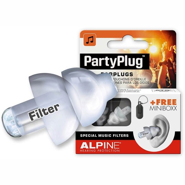 ALPINE PARTY PLUG CONCERT TRANSPARANT (1 FILTER) - GEHOOR BESCHERMING - OORDOPJES