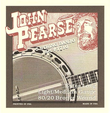 JOHN PEARSE 1700LM LIGHT/MEDIUM 80/20 BRONZE WOUND - SNAREN BANJO 010-020W LOOP END