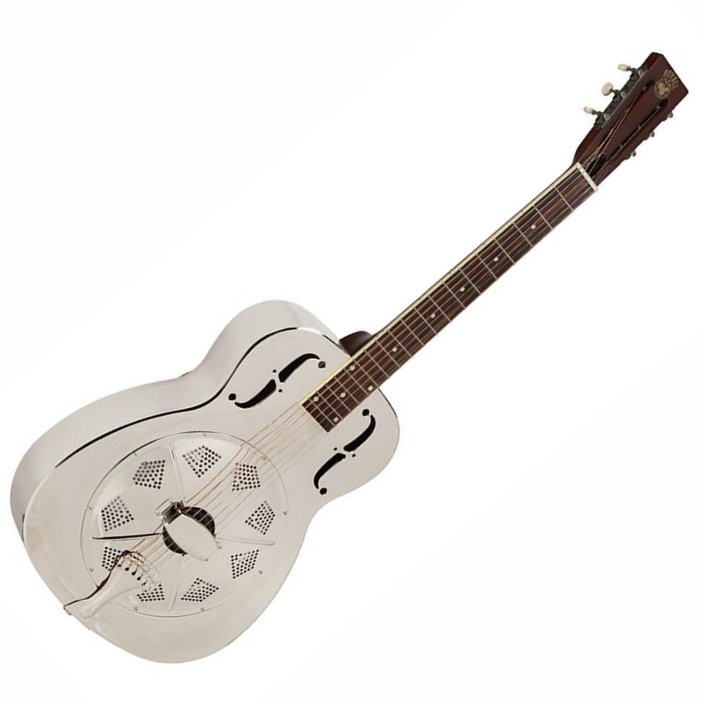 ROYALL WEST END - GITAAR RESONATOR BELL BRASS BODY SINGLE CONE +GIGBAG