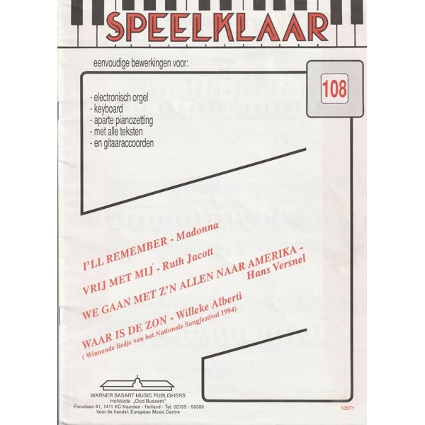 BLADMUZIEK - SPEELKLAAR 108