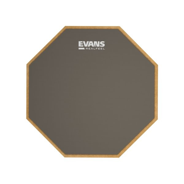 EVANS RF12G REALFEEL PRACTICE PAD - OEFENPAD 12" 6-KANT GRIJS