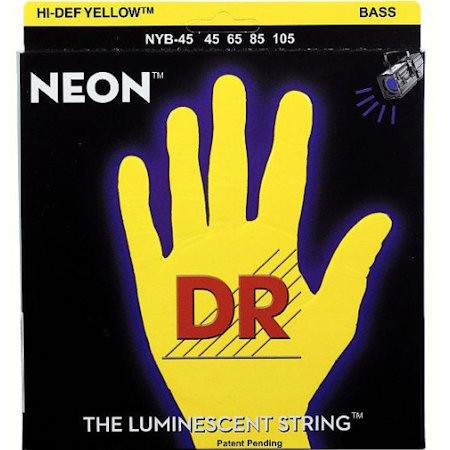 DR NYB-45 - SNAREN BASGITAAR NEON YELLOW