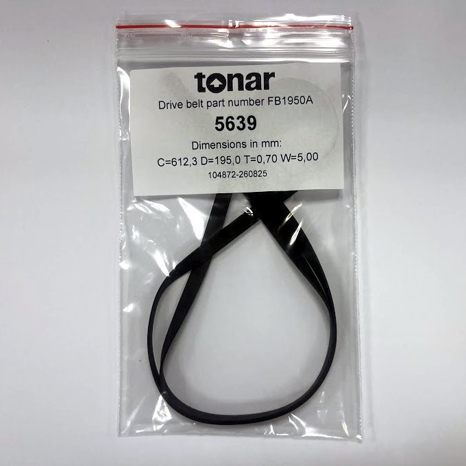 TONAR FB1950A D=195.0 - PLATENSPELER SNAAR 612.3X0.70X5.00MM