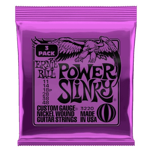 ERNIE BALL 3220 POWER SLINKY 3-PACK - SNAREN 011-048 NICKEL WOUND
