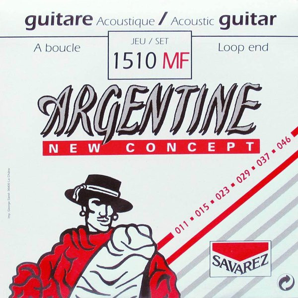 SAVAREZ ARGENTINE 1510-MF SILVERPLATED - SNAREN 011-046 STEEL CORE LOOP END