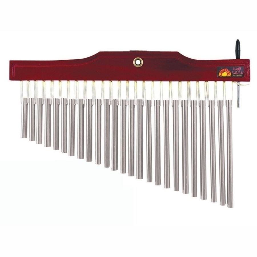 GEWA PURE WIND CHIME CLUB SALSA 2 RIJEN - CHIMES 25 ZILVER KLANKSTAVEN + STOK MONTEERBAAR