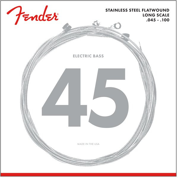 FENDER 9050L FLATWOUND LONG SCALE - SNAREN BASGITAAR 45-100 STAINLESS STEEL