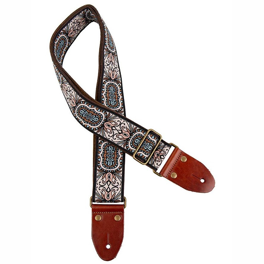 GAUCHO GST-1281-1 CLASSIC SERIES MULTI COLORS - GITAARRIEM 2" JACQUARD GEWEVEN BRONZEN GESP SUEDE