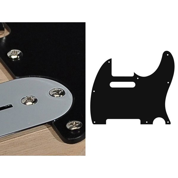 BOSTON TE-110-B - SLAGPLAAT TELE STYLE ZWART 1 LAAGS
