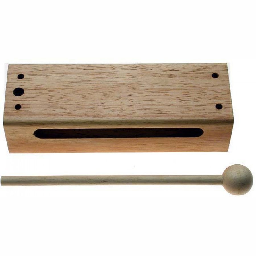 STAGG WB-226S - WOODBLOCK HOUT + KLOPPER 4 X 6 X 17.5 CM