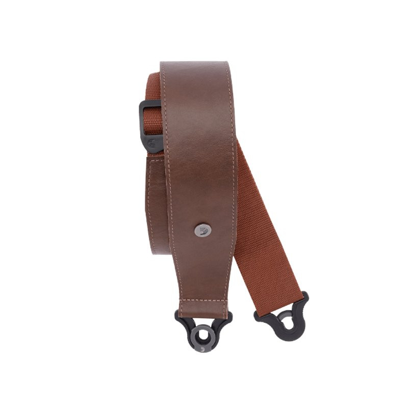 D'ADDARIO AUTO LOCK COMFORT LEATHER GUITAR STRAP - GITAARRIEM BRUIN LEDER