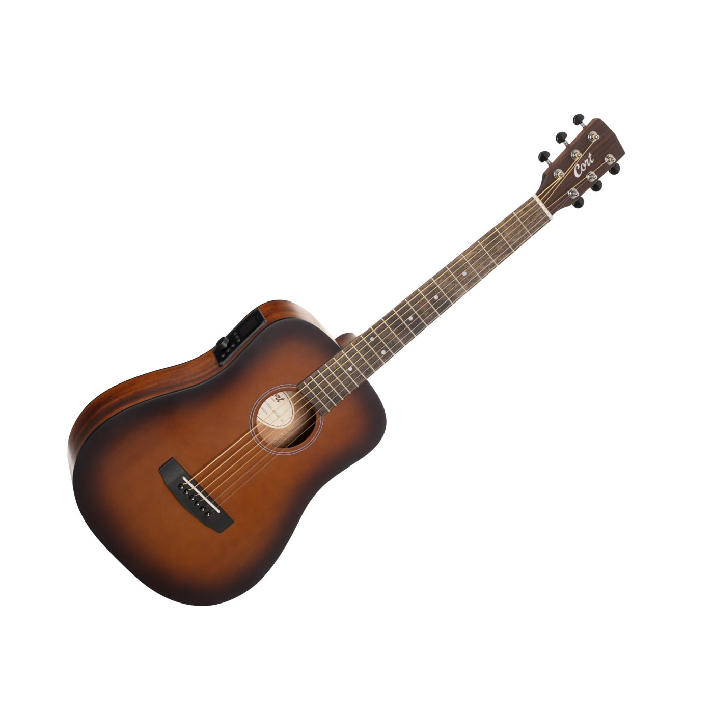 CORT EARTH MINI GO OP BBG BROWN BURST - GITAAR WESTERN 3/4 SOLID SPRUCE TOP + EQ HYVIBE +BAG