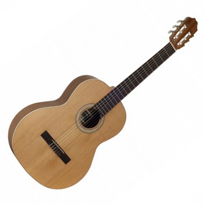 JUAN SALVADOR 2C OP SOLID CEDAR TOP - GITAAR KLASSIEK MASSIEF BOVENBLAD OPEN PORE