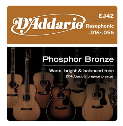 D'ADDARIO EJ42 RESOPHONIC DOBRO - SNAREN 016-056 PHOSPHOR BRONZE