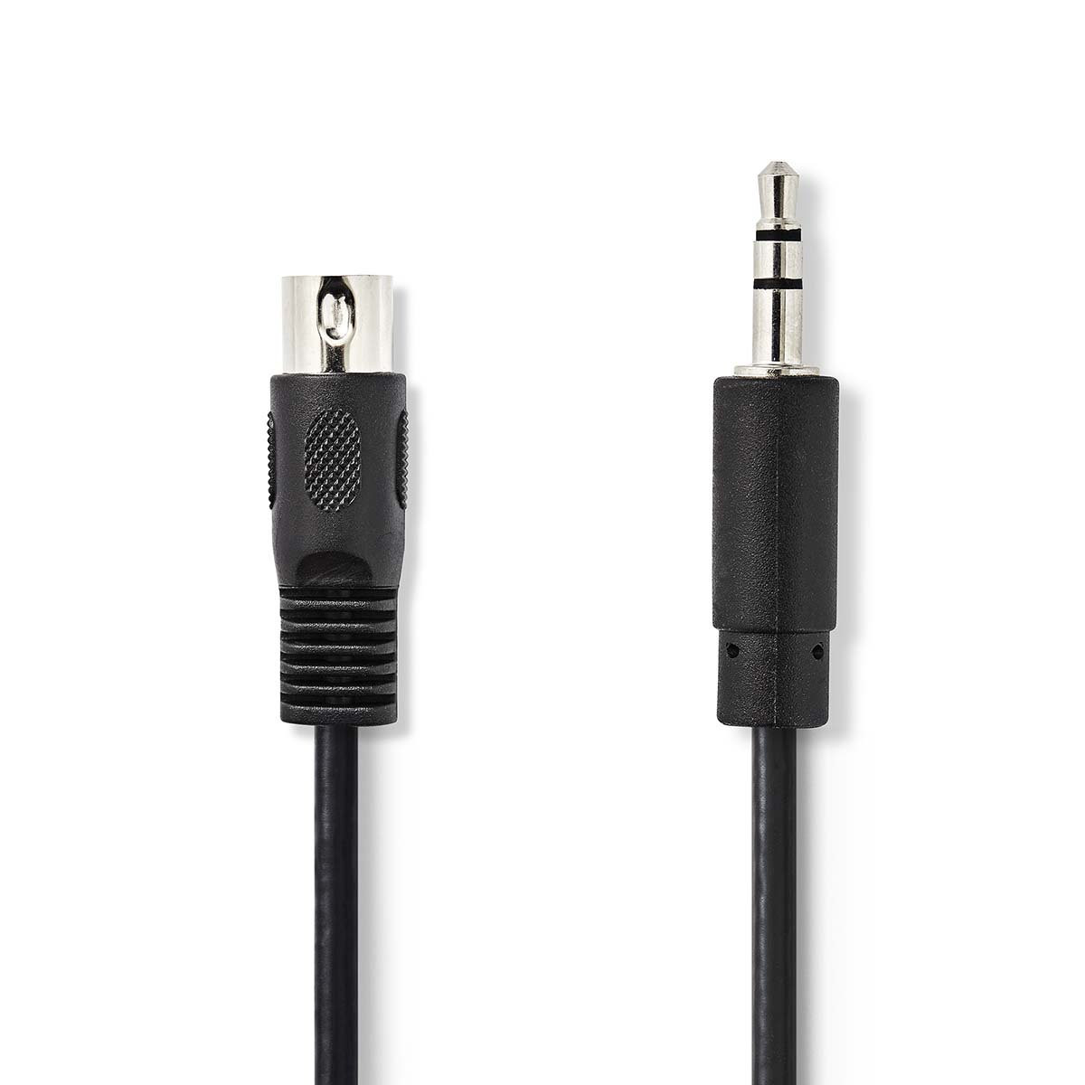 NEDIS CAGL20100BK20 - KABEL MIDI DIN - JACK 3.5 STEREO 2 METER