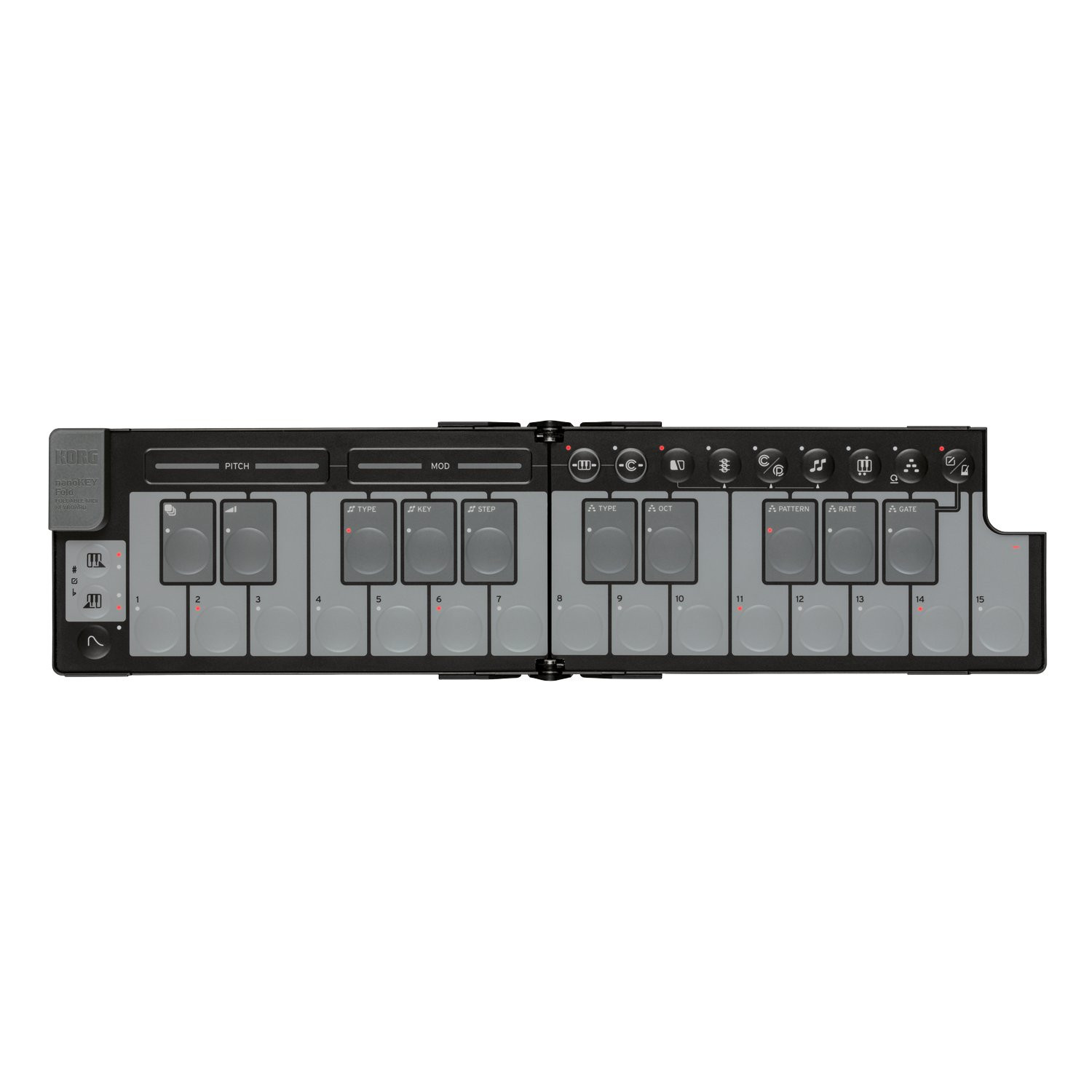 KORG NANOKEY FOLD - CONTROLLER MIDI USB 25 TOETSEN OPVOUWBAAR ZWART