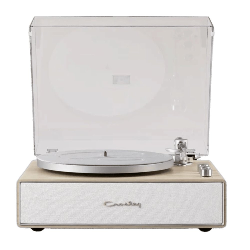 CROSLEY STAVE - NATURAL & SILVER - PLATENSPELER INGEBOUWDE SPEAKER + BLUETOOTH-IN