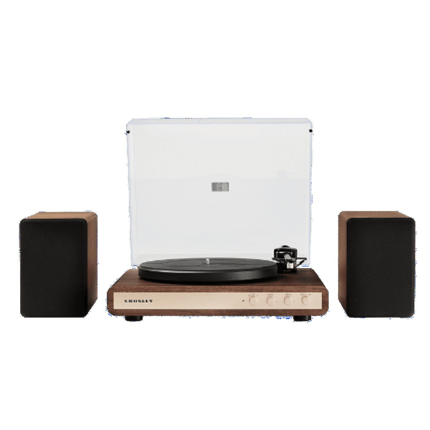 CROSLEY C65 - WALNUT & GOLD - PLATENSPELER 2 SPEAKERS 80W + BLUETOOTH-IN