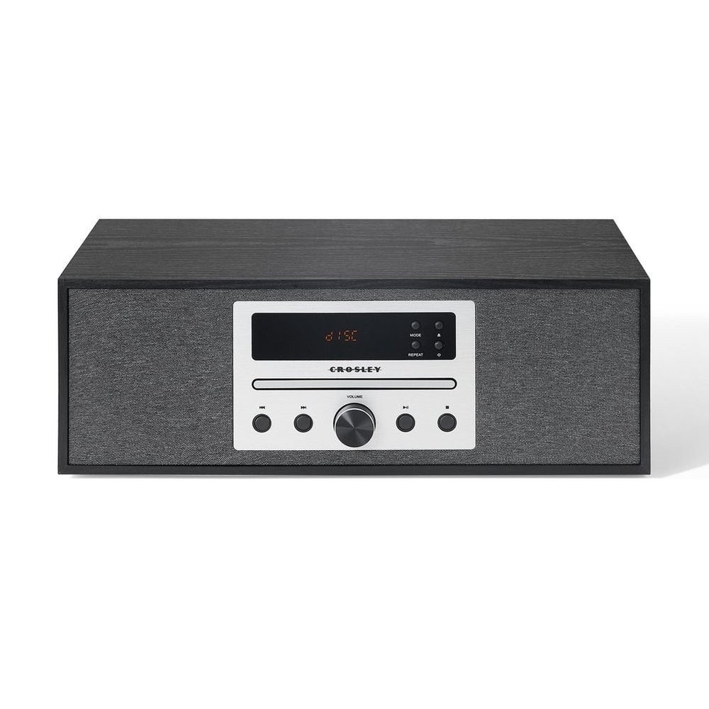 CROSLEY FINN RADIO CD PLAYER BLACK - CD SPELER BLUETOOTH SPEAKER + AUX IN
