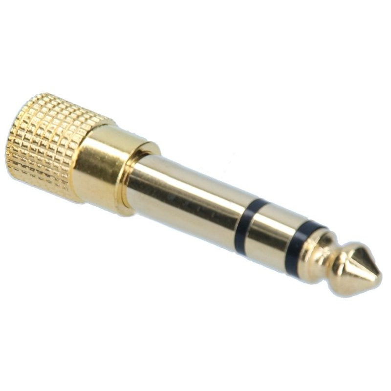 ASWO 2839897 VERGULD - ADAPTER JACK 3.5F - 6.3M STEREO