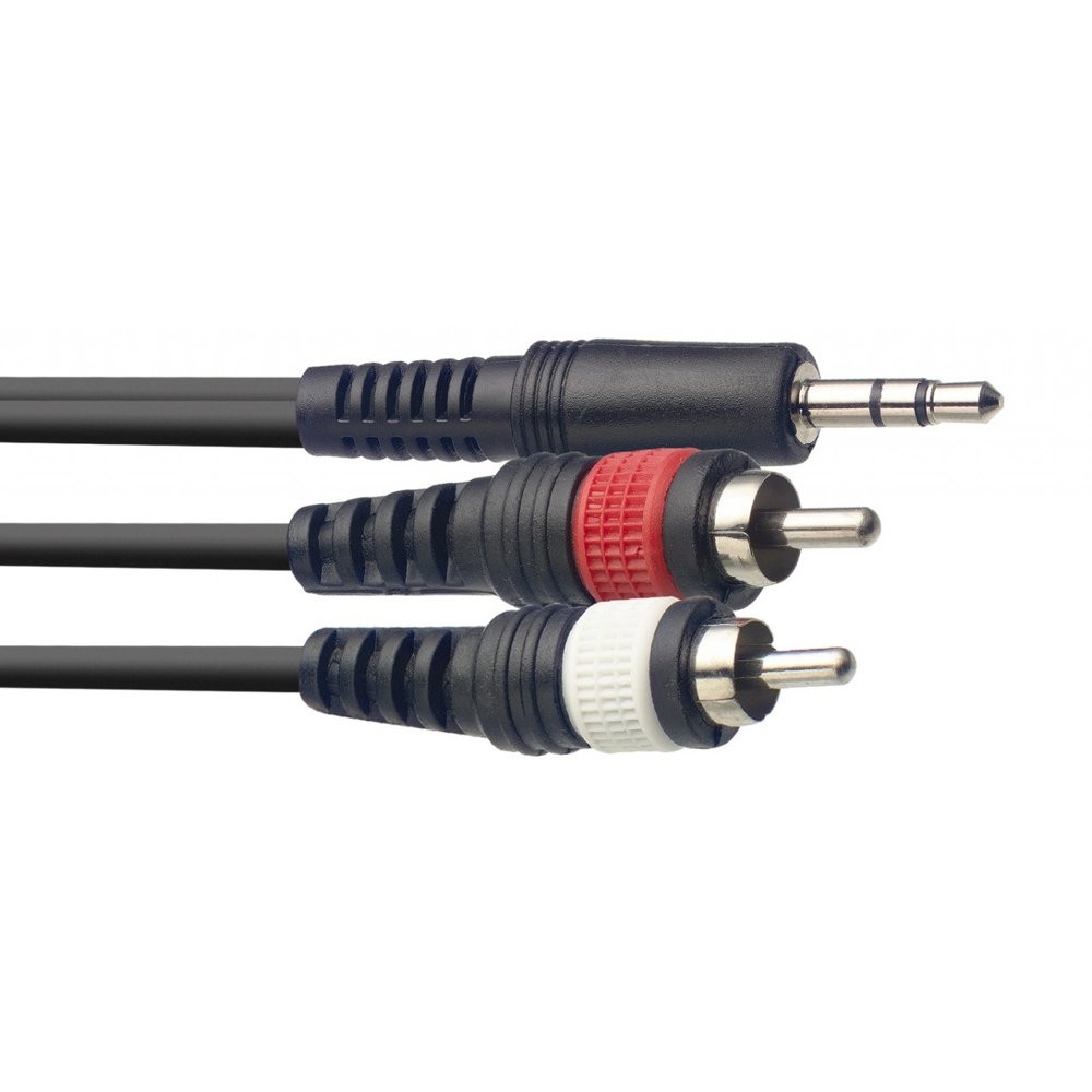 STAGG SYC1/MPSB2CM E - KABEL AUDIO JACK 3.5 STEREO - 2X RCA 1 METER