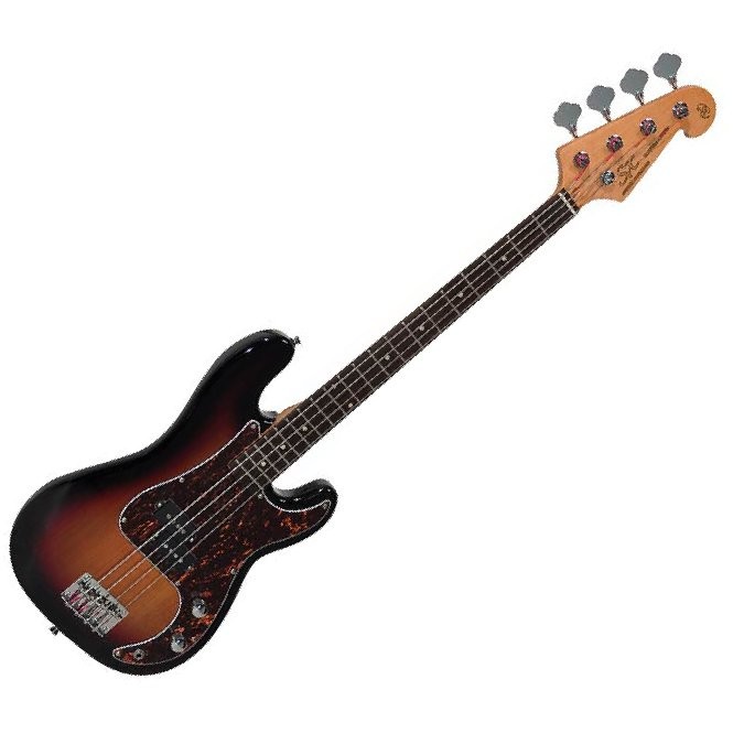 SX SPB6234-3TS 3-TONE SUNBURST - BASGITAAR 3/4 MODEL + TAS