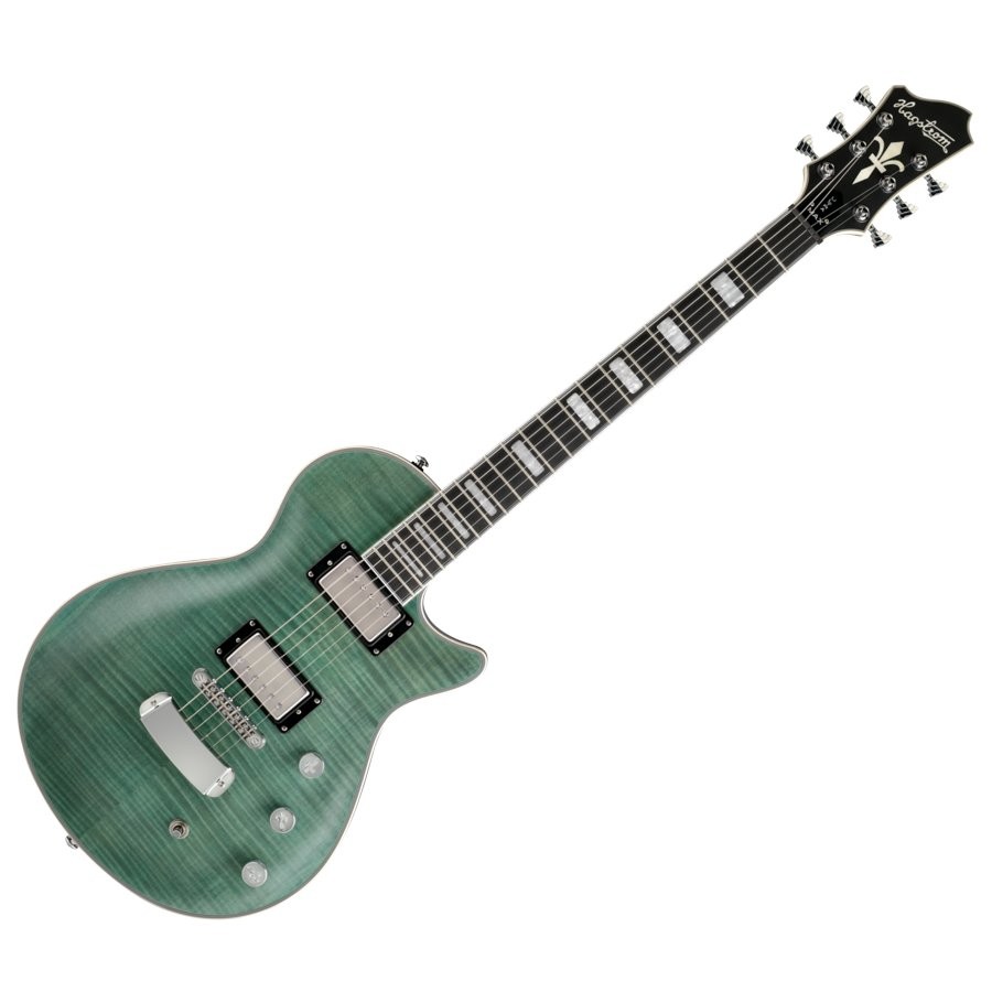 HAGSTROM ULTRA MAX FALL SKY SATIN - GITAAR ELEKTRISCH LP COILSPLIT 25.5" SCALE