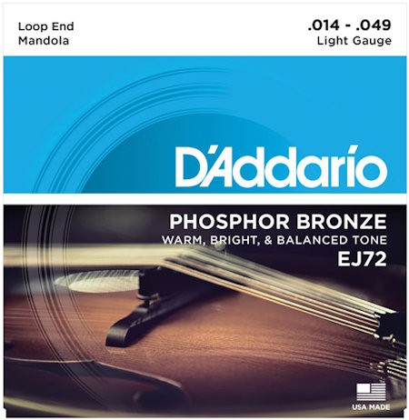 D'ADDARIO EJ72 PHOSPHOR BRONZE LIGHT - SNAREN MANDOLA 014-023-034-049