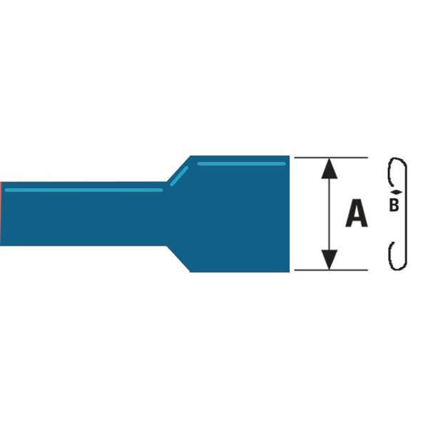 VALUELINE ST-185 BLAUW - CONNECTOR FAST 6.3MM  1.5-2.5MM