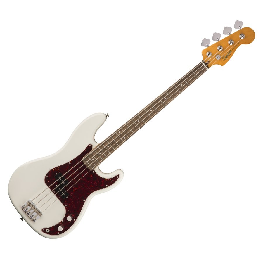 SQUIER PRECISION BASS '60S CLASSIC VIBE LRL OWT - BASGITAAR OLYMPIC WHITE LAUREL