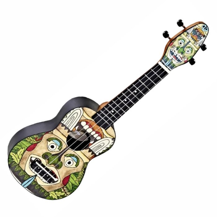 ORTEGA KEIKI K2-TM TOTEM DESIGNER SERIES - UKELELE SOPRAAN + ACCESSOIRES ABS BACK