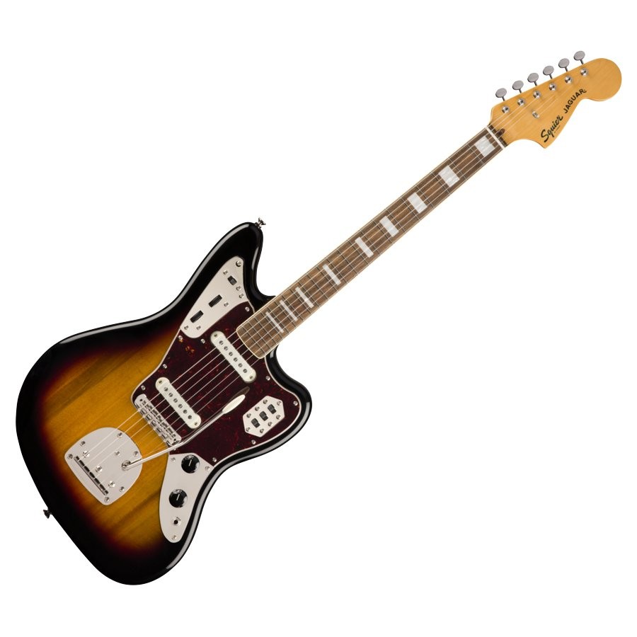 SQUIER JAGUAR CLASSIC VIBE '70S LRL 3TS - GITAAR ELEKTRISCH 3-COLOR SUNBURST LAUREL FINGERBOARD