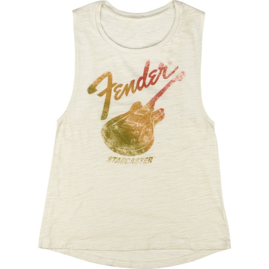 FENDER TEE LADIES 919-0121-506 NATURAL LARGE - T-SHIRT STARCASTER WOMEN'S TANK SLEEVELESS L