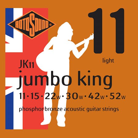 ROTOSOUND JUMBO KING 11 PHOSPHOR BRONZE WOUND - SNAREN AKOESTISCH 011 - 052
